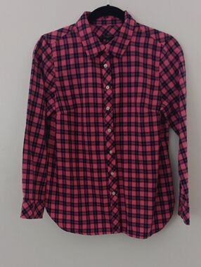 Talbots  Plaid Flannel Button-Up Shirt #3533